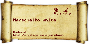 Marschalko Anita névjegykártya